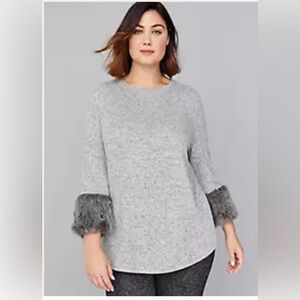 Lane Bryant Fur Cuff Sweater